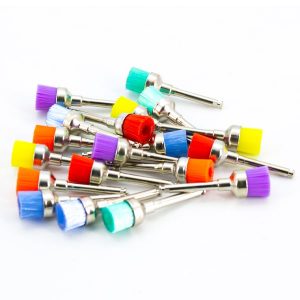 Escobilla de Nylon para contraángulo, Copa Junior, Dureza Media, Color Violeta. Caja con 100 unidades