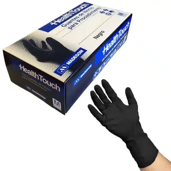 Guantes Nitrilo Color Negro 100 Und. - Health Touch Guantes Nitrilo Color Negro 100 Und. - Health Touch