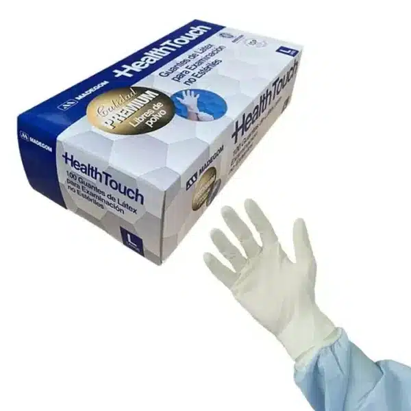 Guantes Latex Premium 100 Und. - Health Touch Guantes Latex Premium 100 Und. - Health Touch