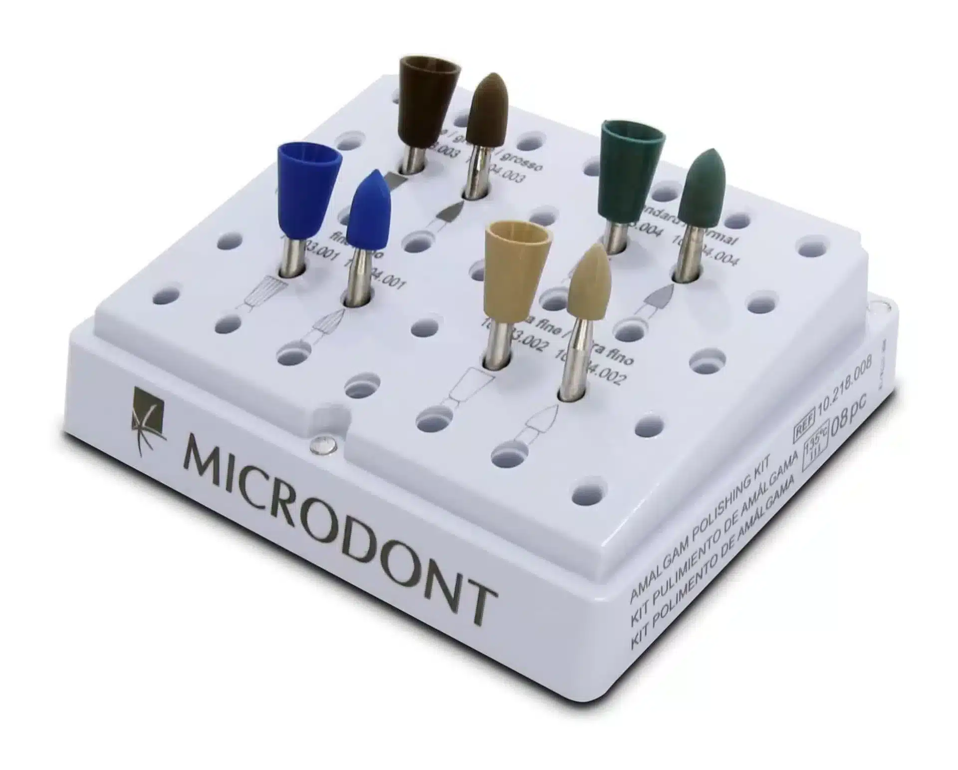 Fresario Acrílico + 8 Gomas Pulido Amalgama - Microdont